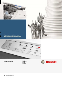 Mode d’emploi Bosch SBV50D60EU Lave-vaisselle