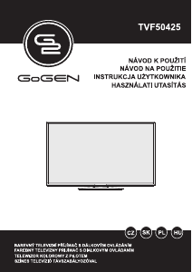 Manuál GoGEN TVF50425 LED televize