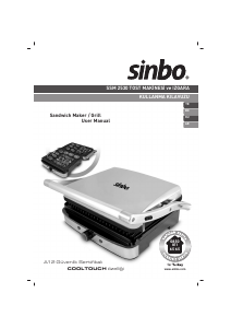 Kullanım kılavuzu Sinbo SSM 2530 Izgara tost makinesi