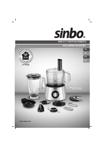 Manual Sinbo SHB 3111 Food Processor