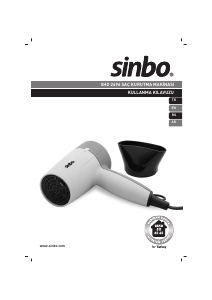 Manual Sinbo SHD 2696 Hair Dryer