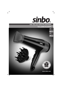 Kullanım kılavuzu Sinbo SHD 7054 Saç kurutma makinesi