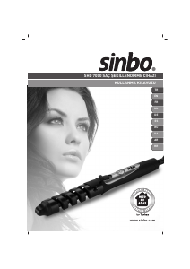 Kullanım kılavuzu Sinbo SHD 7050 Saç şekillendirici