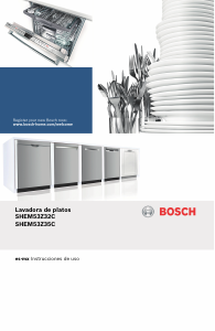 Manual de uso Bosch SHEM53Z32C Lavavajillas