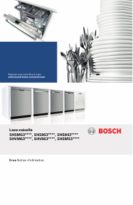 Mode d’emploi Bosch SHVM63W53N Lave-vaisselle