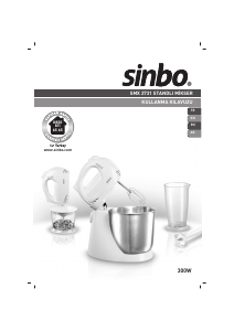 Manual Sinbo SMX 2731 Stand Mixer