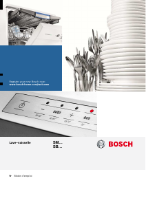 Mode d’emploi Bosch SMI54M35EU Lave-vaisselle