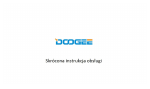 Instrukcja Doogee DG310 Voyager 2 Telefon komórkowy