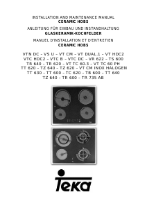 Handleiding Teka VTC B INOX Kookplaat