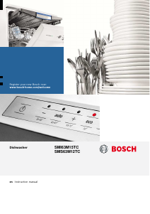 Manual Bosch SMS63M12TC Dishwasher