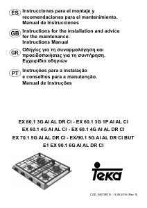 Manual de uso Teka EX 90.1 6G AI DR CI Placa