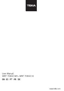 Manual Teka WMT 70840 SS Máquina de lavar roupa