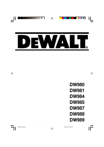 Manual de uso DeWalt DW980 Atornillador taladrador