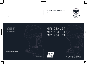 Manual Tohatsu MFS 40A JET Outboard Motor
