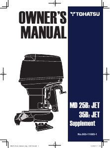 Manual Tohatsu MD 35B2 JET Outboard Motor
