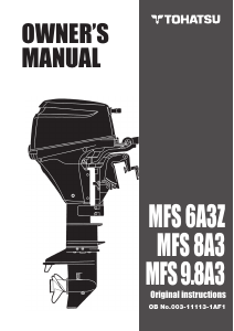 Manual Tohatsu MFS 9.8A3 (EU Model) Outboard Motor