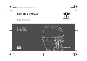 Manual Tohatsu BFW 60A (EU Model) Outboard Motor