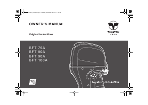 Manual Tohatsu BFT 75AK1 (EU Model) Outboard Motor