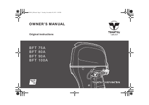 Manual Tohatsu BFT 90AK1 (EU Model) Outboard Motor