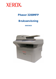 Bruksanvisning Xerox Phaser 3200MFP Multifunktionsskrivare