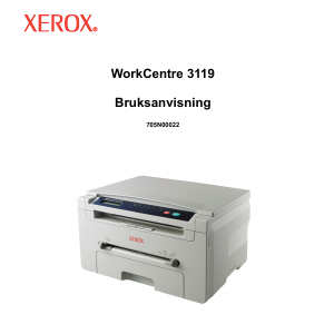 Bruksanvisning Xerox WorkCentre 3119 Multifunktionsskrivare