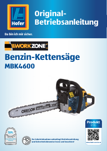 Bedienungsanleitung Workzone MBK4600 Kettensäge