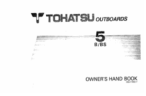Handleiding Tohatsu M 5BS Buitenboordmotor