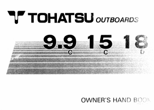 Manual Tohatsu M 18D Outboard Motor