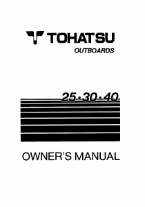 Manual Tohatsu M 25C3 Outboard Motor