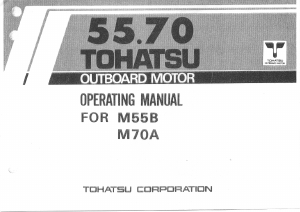 Handleiding Tohatsu M 55B Buitenboordmotor