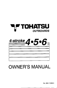 Manual Tohatsu MFS 6A2 Outboard Motor