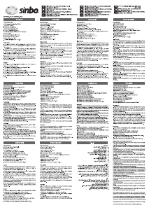 Mode d’emploi Sinbo SBS 4442 Pèse-personne