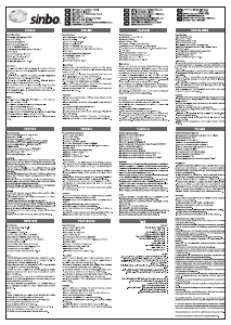 Manual de uso Sinbo SBS 4444 Báscula