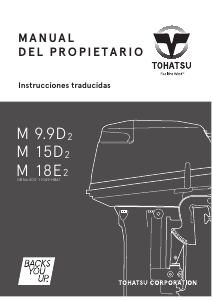 Manual de uso Tohatsu M 15D2 (EU Model) Motor fuera de borda