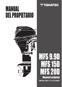 Manual de uso Tohatsu MFS 15D (EU Model) Motor fuera de borda