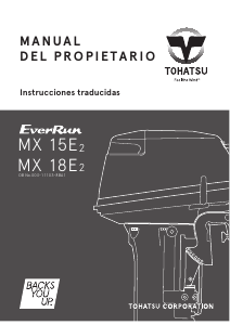 Manual de uso Tohatsu MX 15E2 Motor fuera de borda