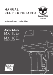 Manual de uso Tohatsu MX 18E2 Motor fuera de borda