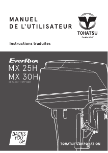 Mode d’emploi Tohatsu MX 25H Moteur hors-bord