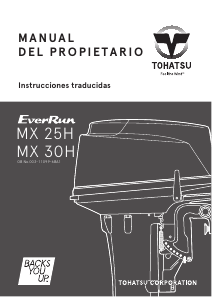 Manual de uso Tohatsu MX 25H Motor fuera de borda