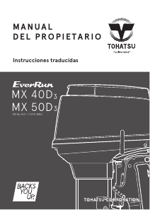 Manual de uso Tohatsu MX 40D3 Motor fuera de borda