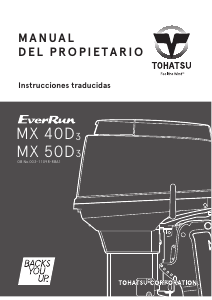 Manual de uso Tohatsu MX 50D3 Motor fuera de borda