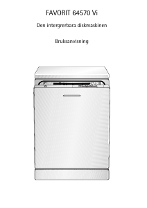 Bruksanvisning AEG F64570V Diskmaskin