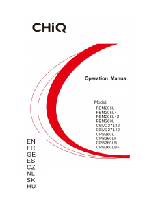 Manual de uso Chiq CBM227L32 Frigorífico combinado