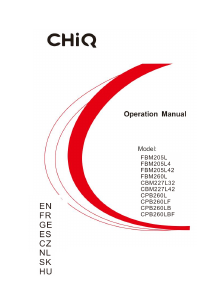 Manual de uso Chiq FBM260L Frigorífico combinado