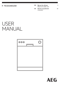 Manual AEG FES5396XZM Maşină de spălat vase