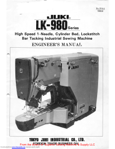 Manual Juki LK-981 Sewing Machine