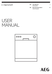 Manual AEG FSE74707P Dishwasher