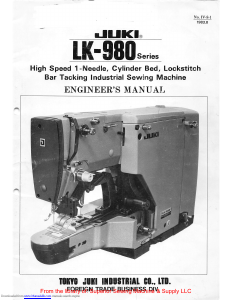 Manual Juki LK-980 Sewing Machine