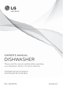 Manual LG D1420BF Dishwasher