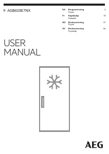 Bruksanvisning AEG AGB625E7NX Frys